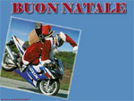 cartolina di Natale divertente: Babbo Natale biker
