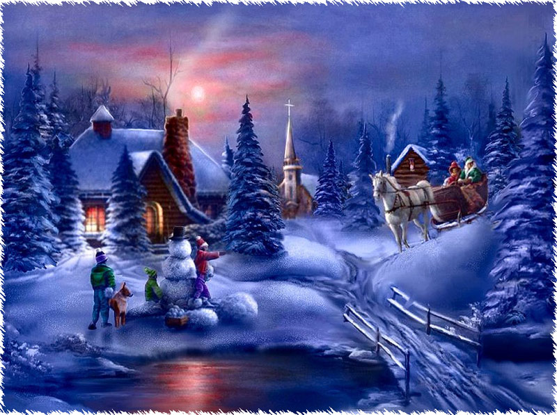 Foto Paesaggi Di Natale.Immagine Di Natale Paesaggio Natalizio
